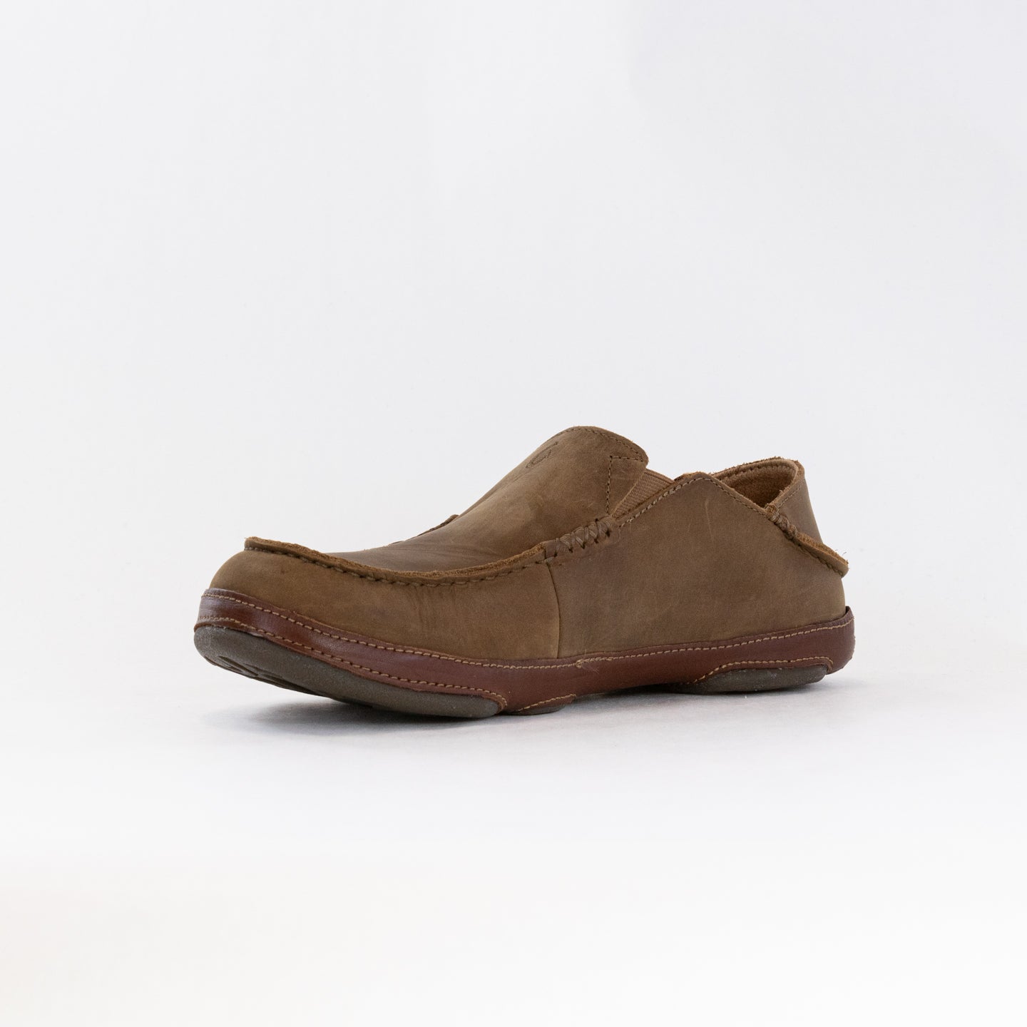 Olukai Men's Moloa Leather Shoes in Ray/Toffee Color Scheme