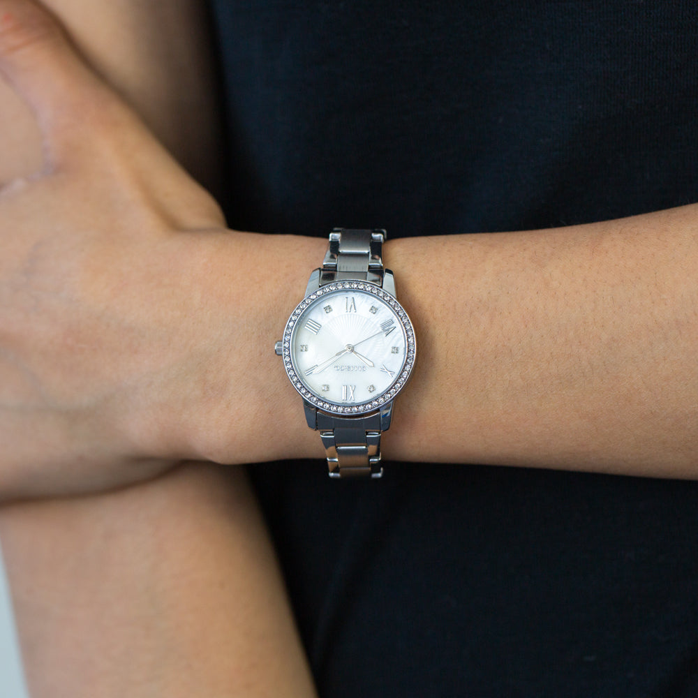 Ellis & Co 'Alena' Crystal Set Wristwatch