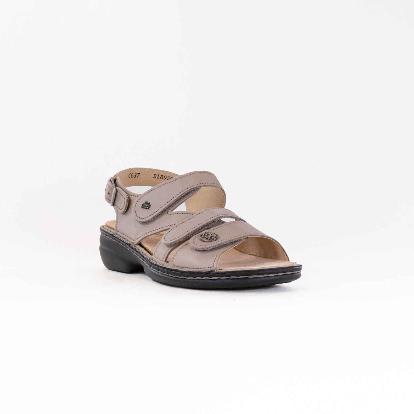 Finn Comfort Women's Gomera - S Taupe Adjustable Strap Leather Shoes