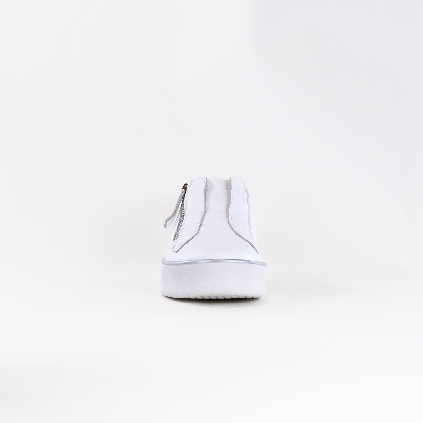 Women's White Leather Casual Orthotic-Friendly Ziera Zikta Sneakers