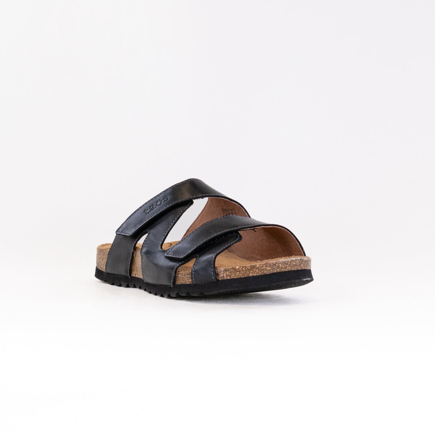 Women's Taos Black Leather Casita Sandals with Euro Cork Support