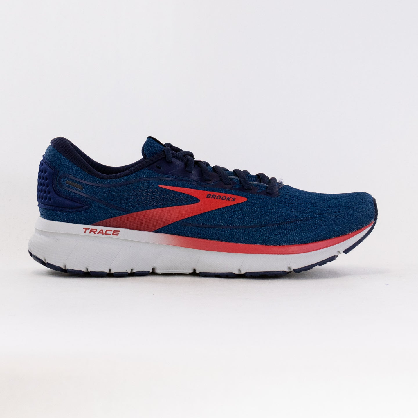 Men's Brooks Trace 2 Running Shoes in Peacoat, Grey and Red