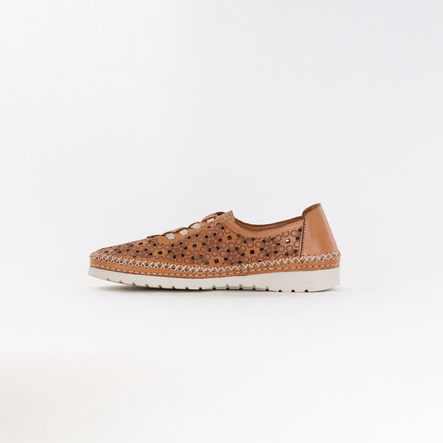 Spring Step Women's Indi Slip-on Leather Shoes in Camel Color