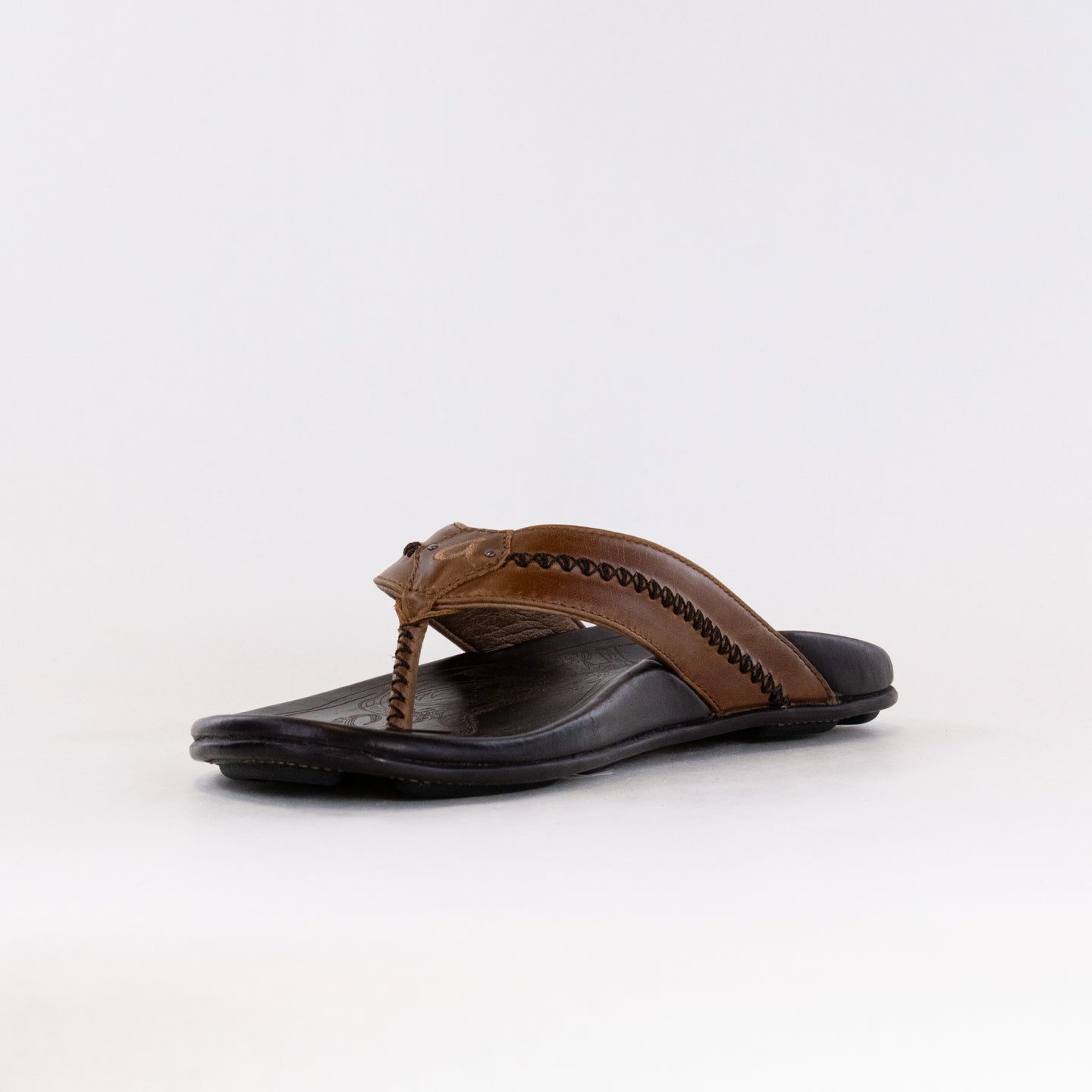 Olukai Men's Mea Ola Sandals in Tan and Dark Java Colors