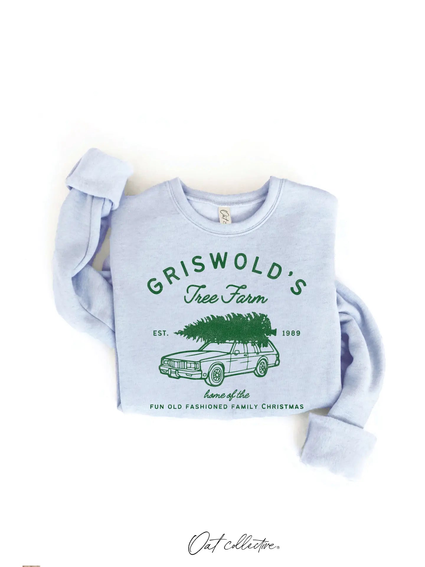 Griswold's Unisex Cozy Tree Farm Graphic Sponge Fleece Sweatshirt