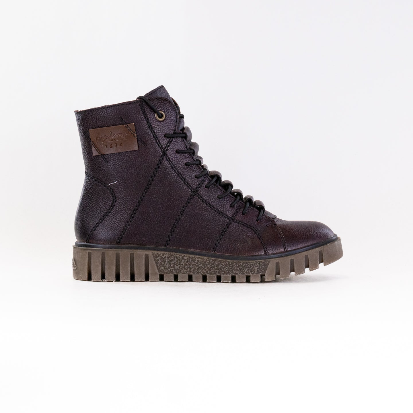 Rieker Women's Y3421-35 Water-Resistant Lace-Up Boots in Brown