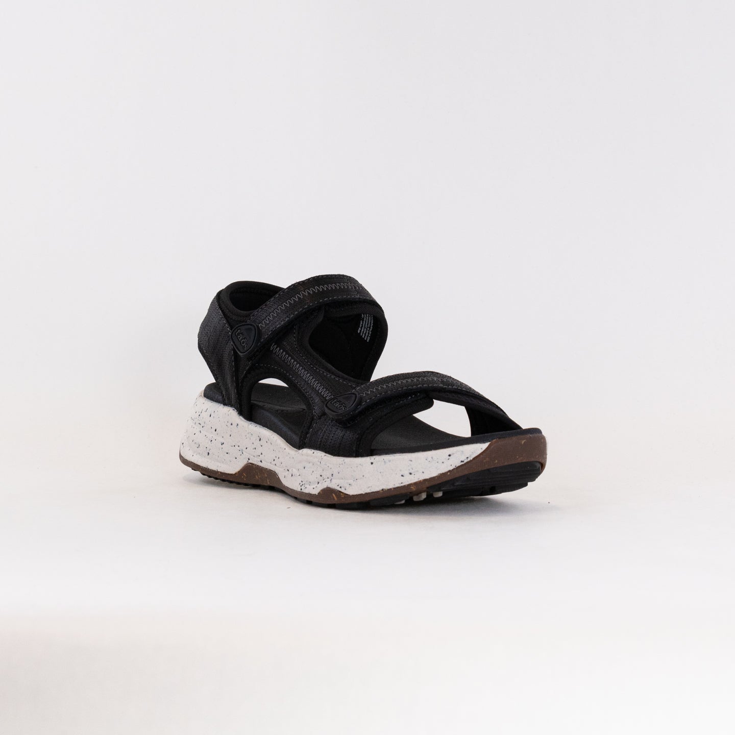 Women's Taos Super Side Black Embossed Sandals - Ideal for Outdoor Fun