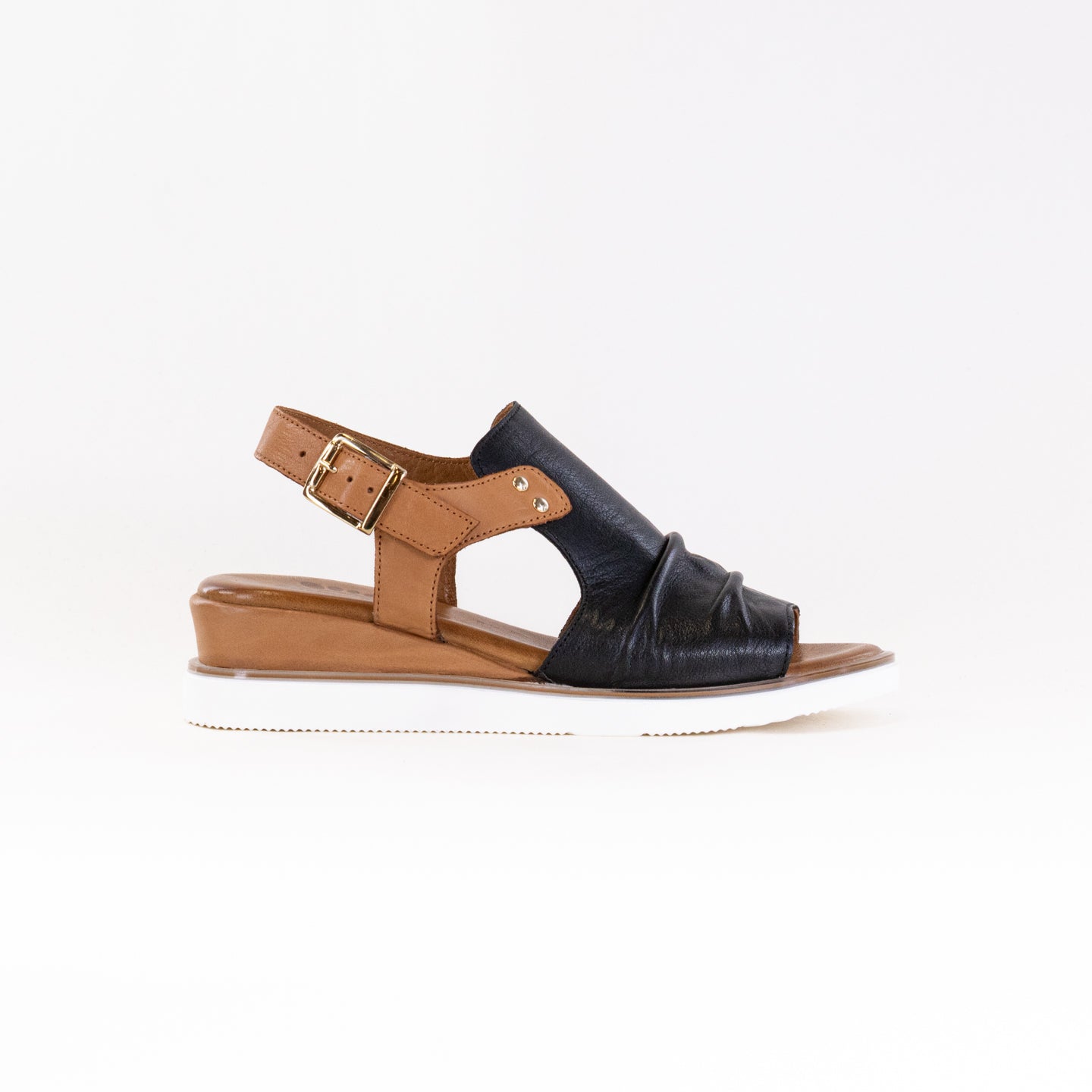 Women's Spring Step Dorotha Leather Sandals in Black Multi