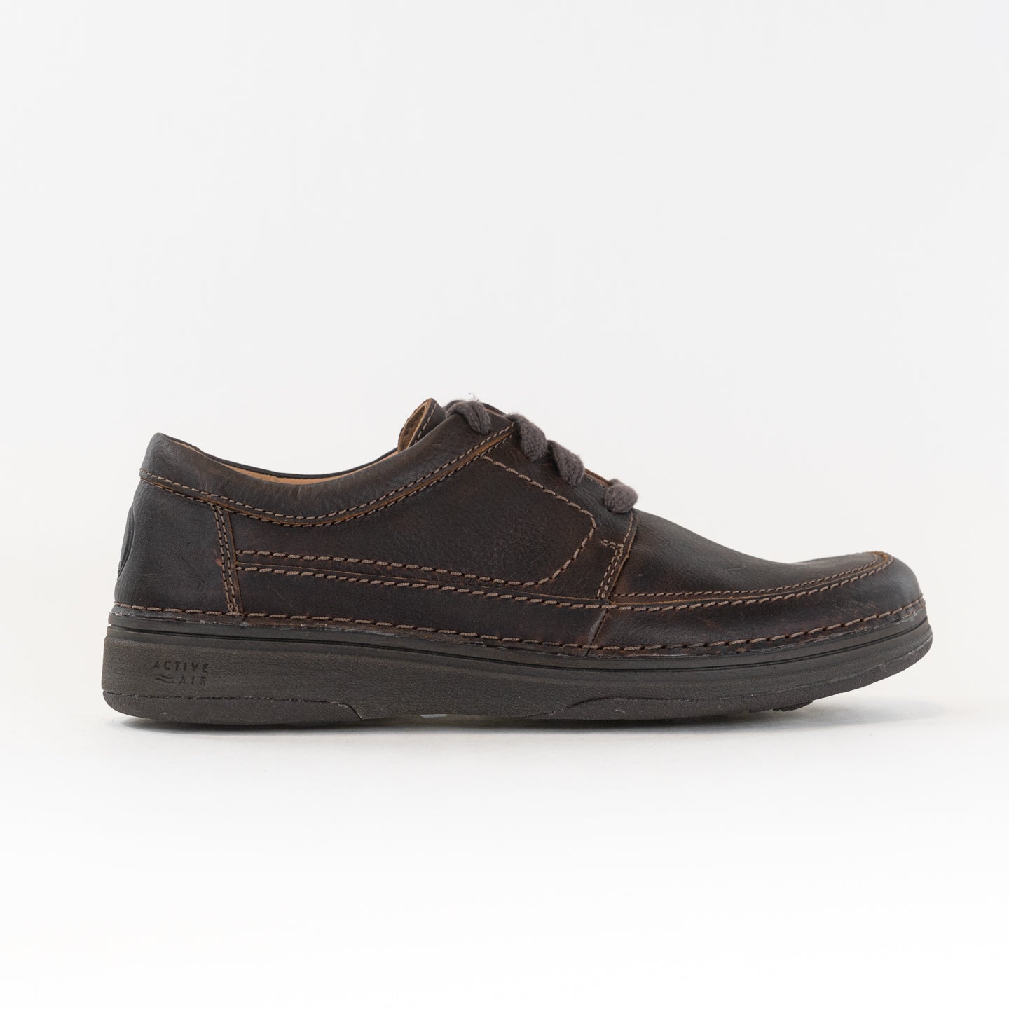 Clarks Men's Dark Brown Leather Nature 5 Lo Casual Shoes