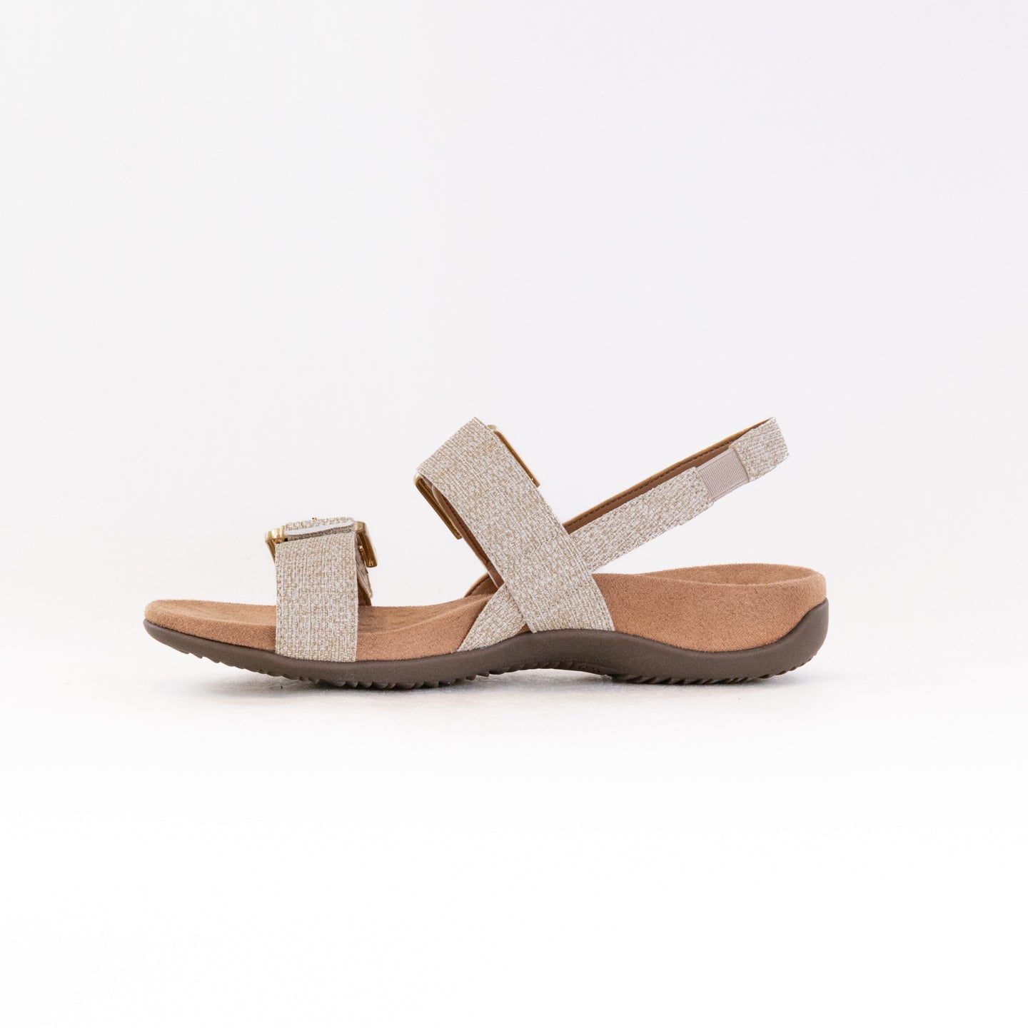Women's Vionic Reese Adjustable Slingback Sandals in Oatmeal Color