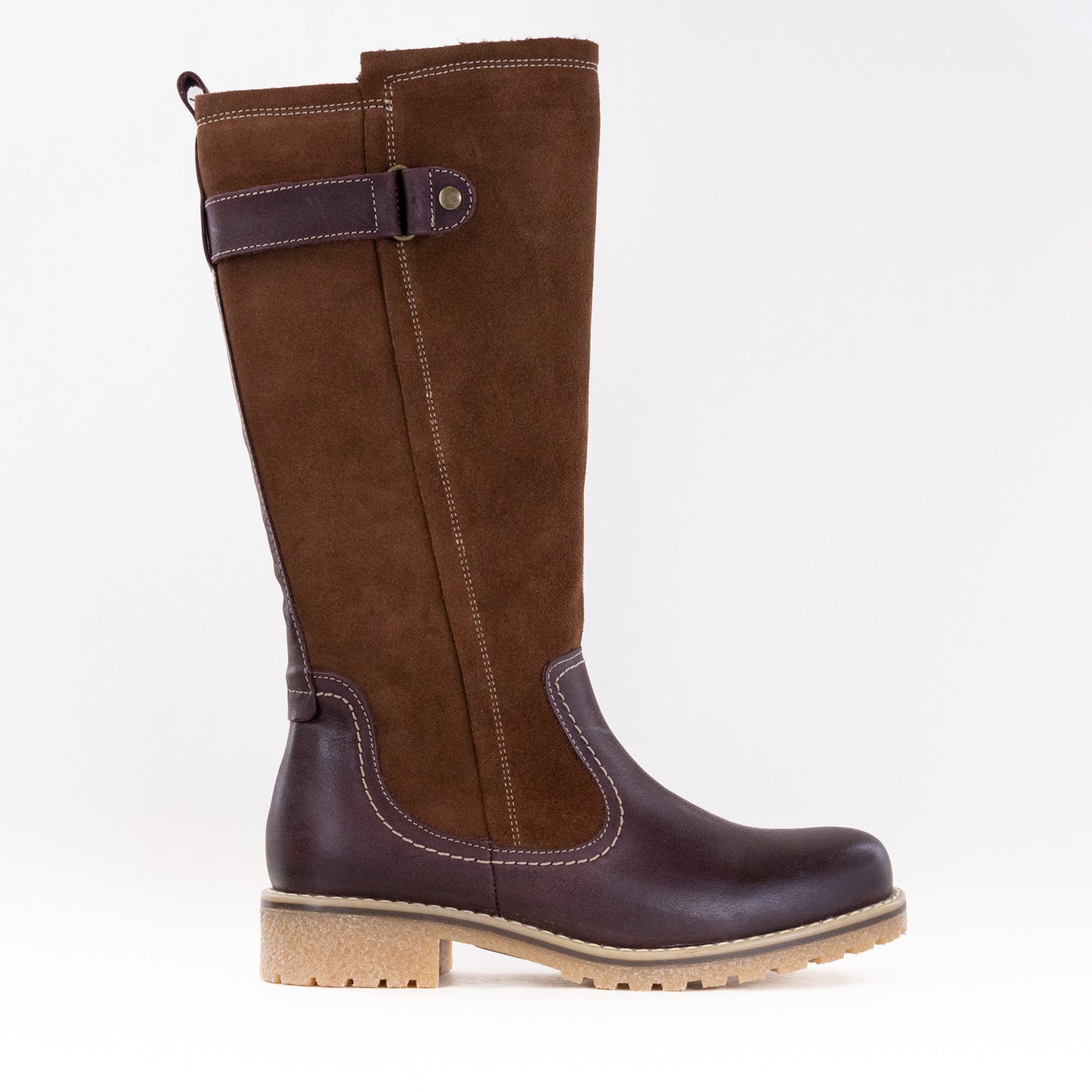 Eric Michael Women's Waterproof Brown Riding-Style Boots