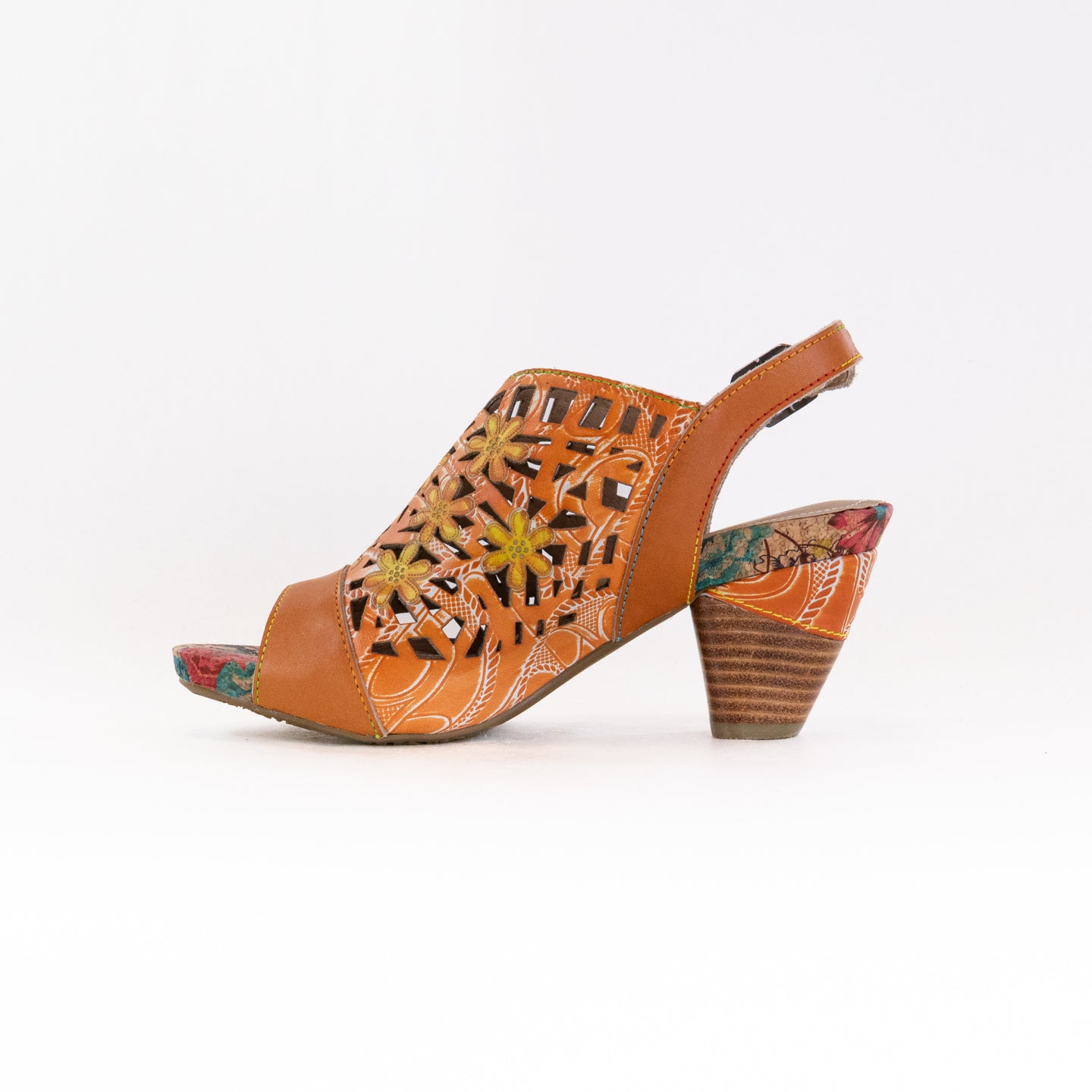 Spring Step L'Artiste Eclipsing Women's Orange Multi-colored Fashion Sandals