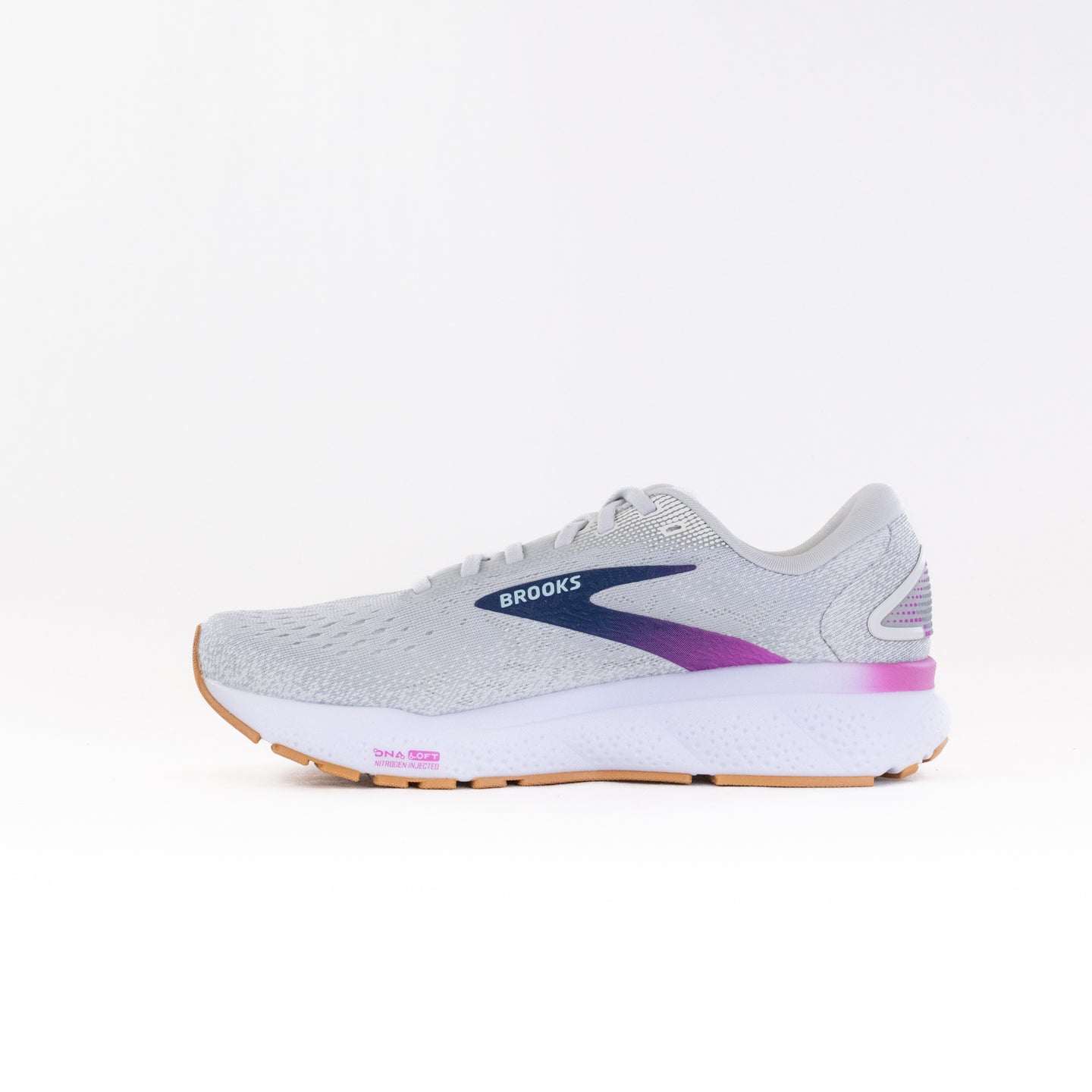 Women's Brooks Ghost 16 - Elegant White, Grey & Estate Blue Running Shoes