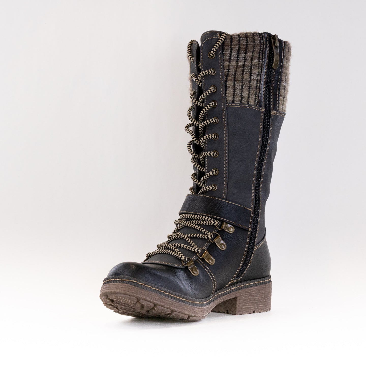 Women's Spring Step Ababi Black Water-Resistant Hiking Boots