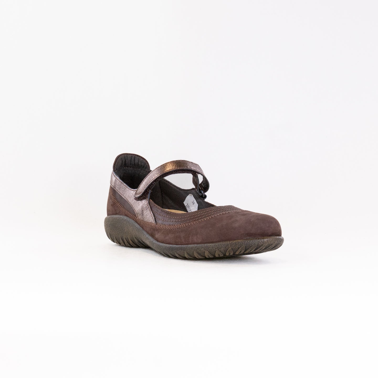 Naot Women's Kirei Fashionable Maryjane Shoes in Toffee Brown Leather, Coffee Bean Nubuck, and Radiant Copper Leather