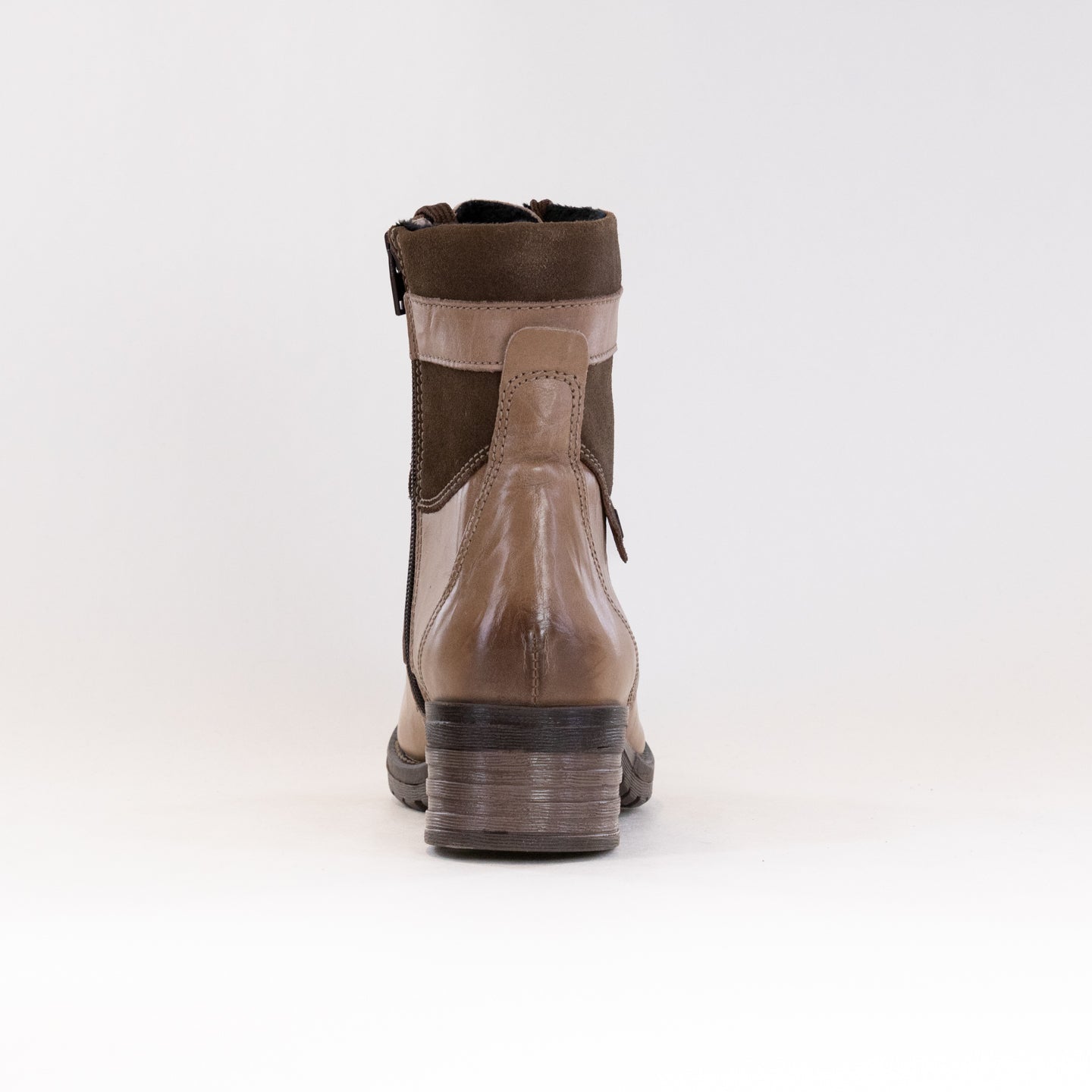 Women's Taupe Dromedaris Kara Suede Short Padded Lace - Up Boots