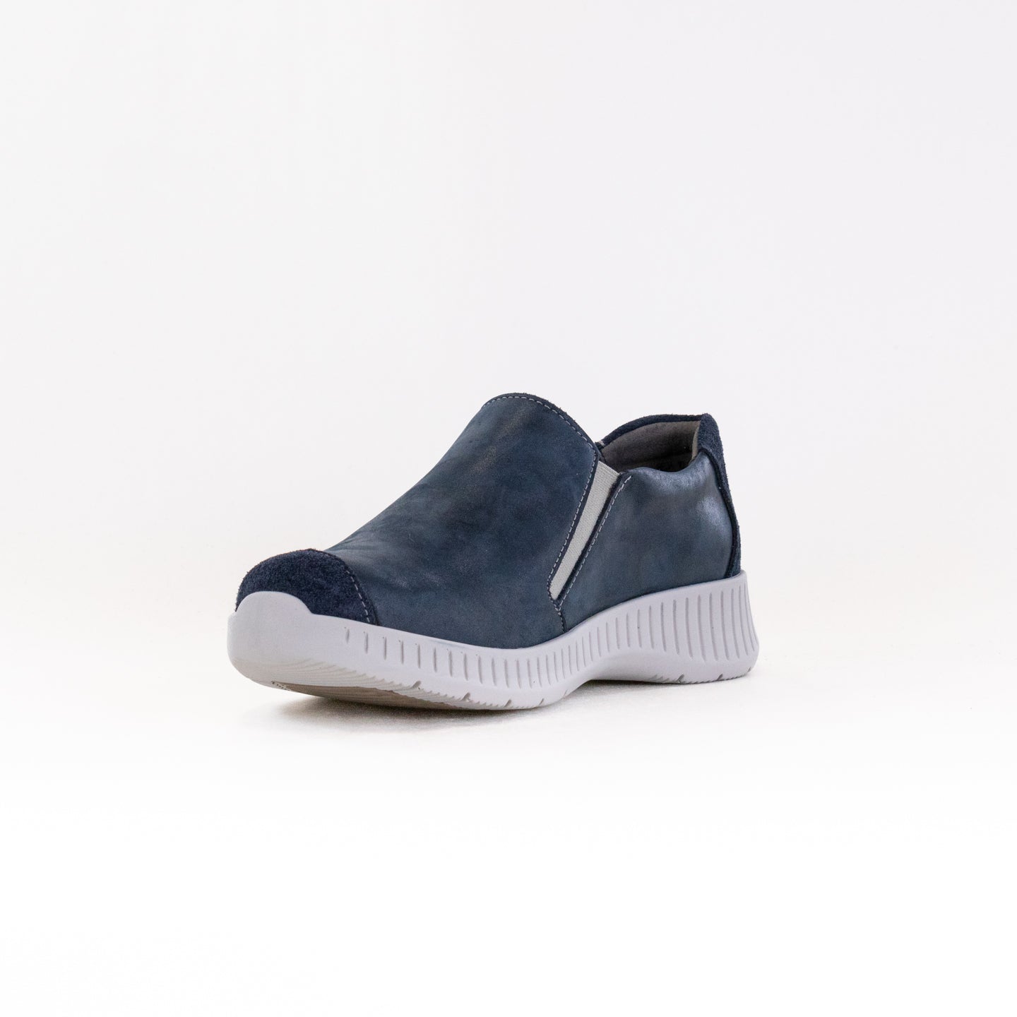 Suave Women's Wide-Fit Zipper Walking Shoes in Duke/Ultramarine Color
