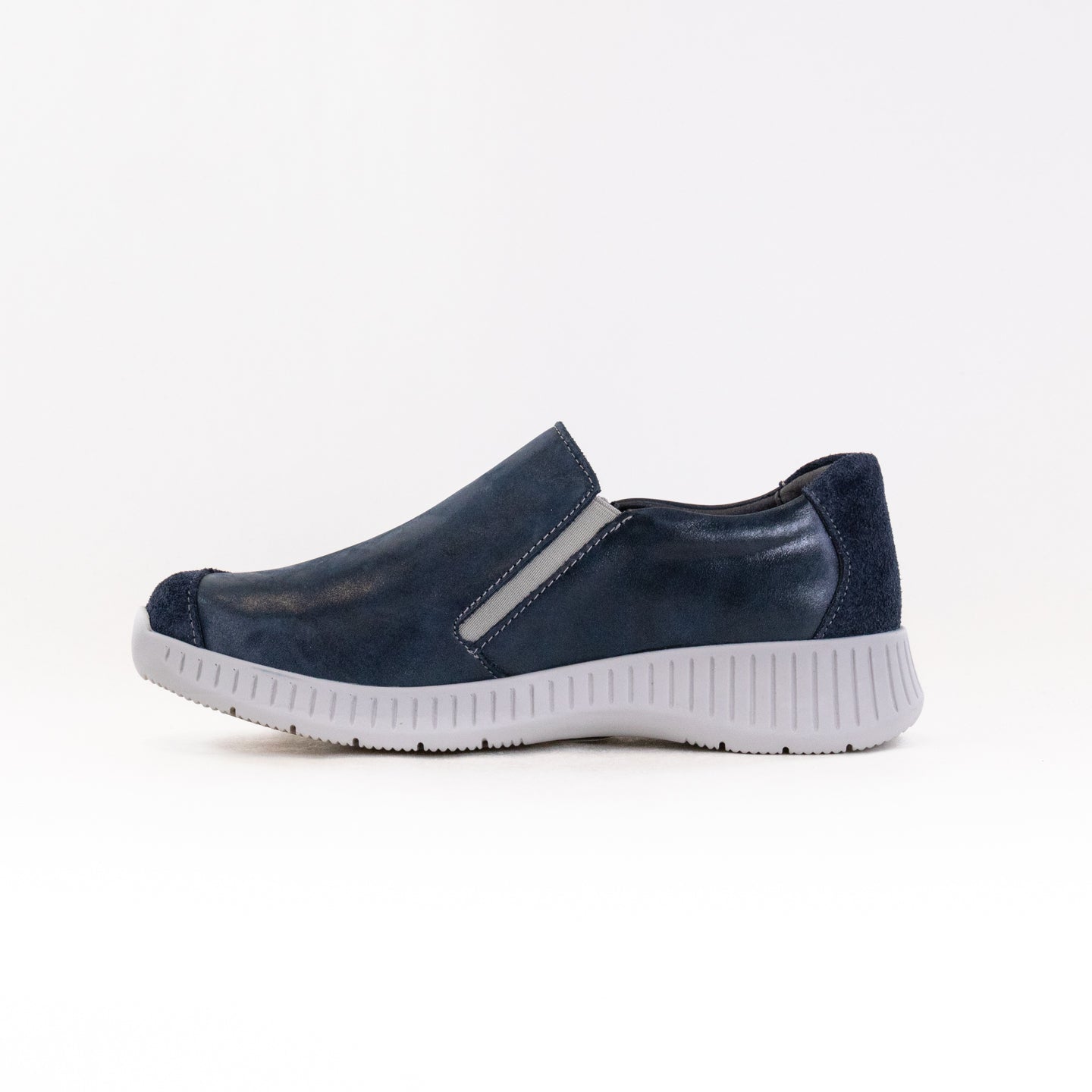 Suave Women's Wide-Fit Zipper Walking Shoes in Duke/Ultramarine Color