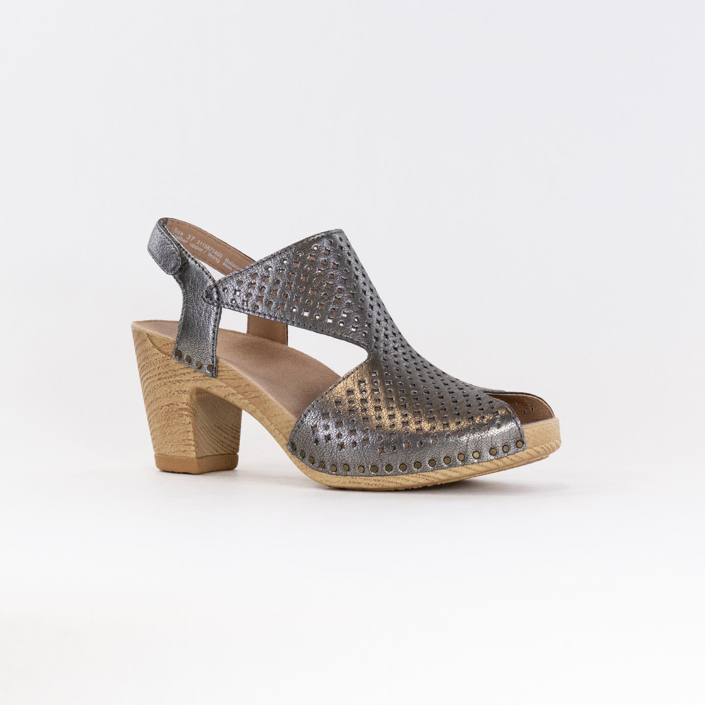 Dansko Women's Teagan Heeled Slingback Shoes in Gunmetal Color