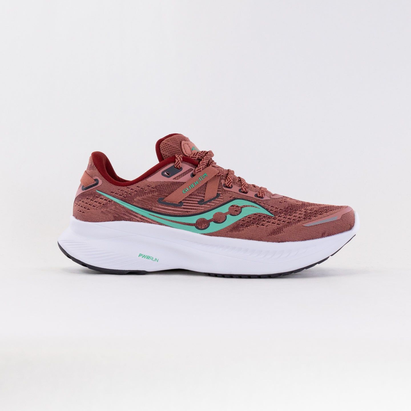 Women's Saucony Guide 16 Running Shoes in Soot/Sprig Color