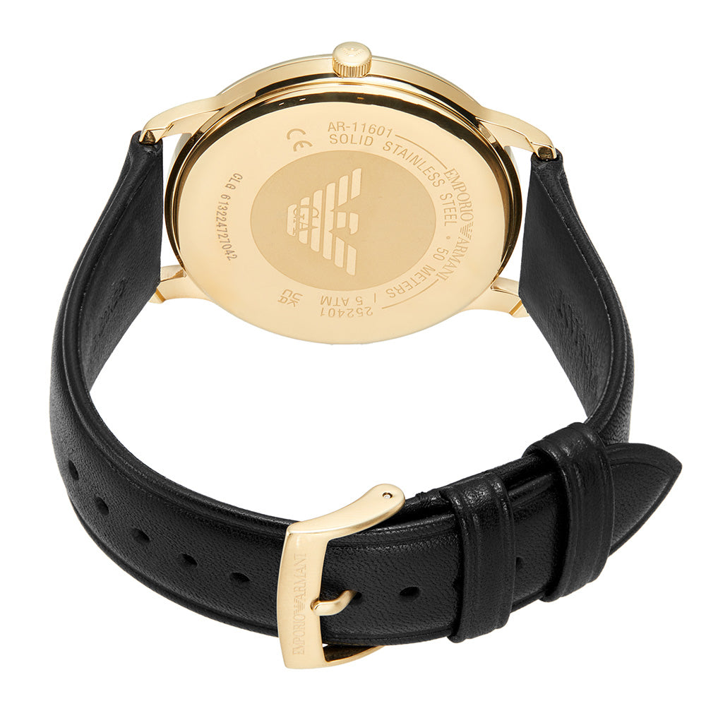Emporio Armani AR11601 Men's Fashionable Minimalist Leather Wristwatch