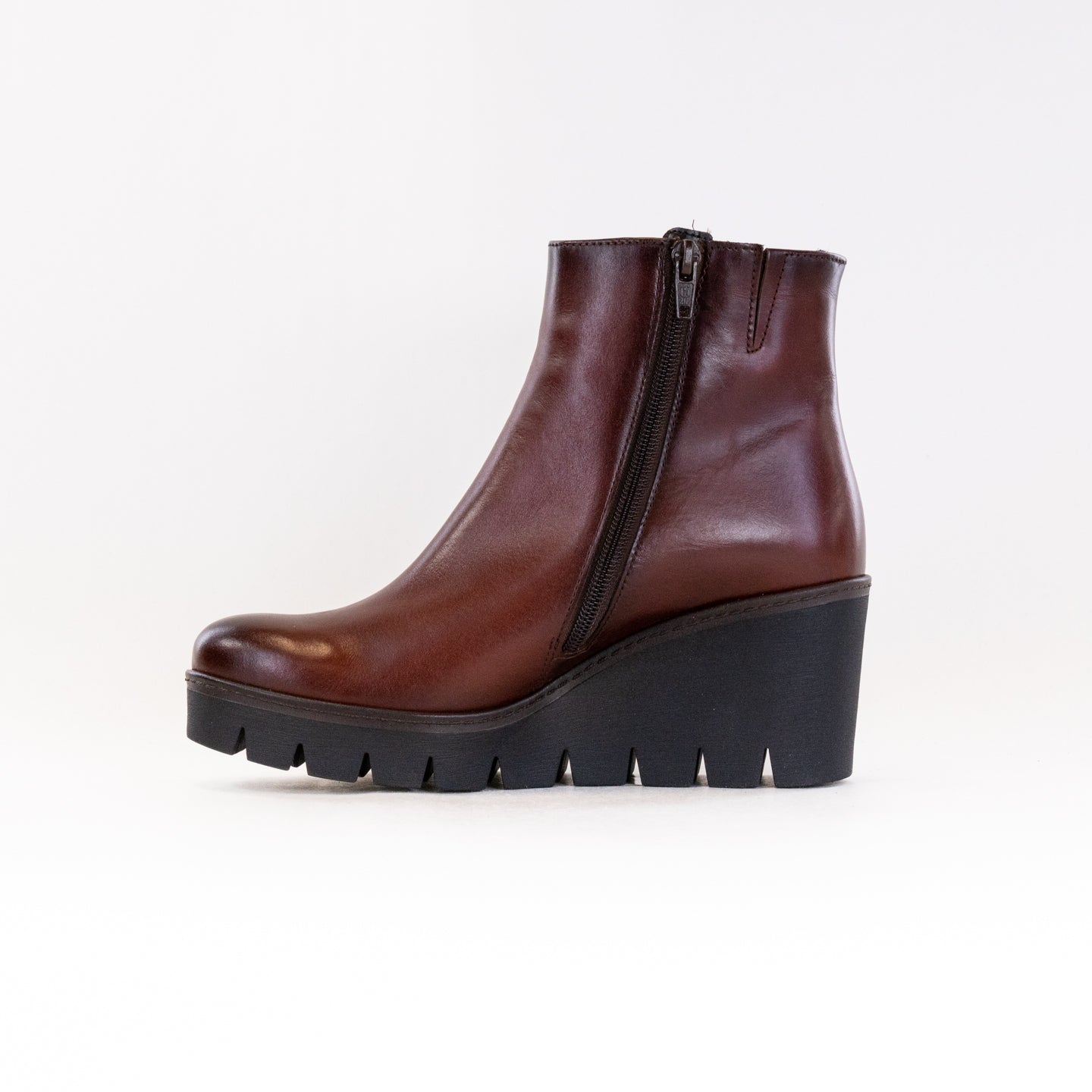 Gabor Women's Brown Leather Wedge Bootie 54.780.24