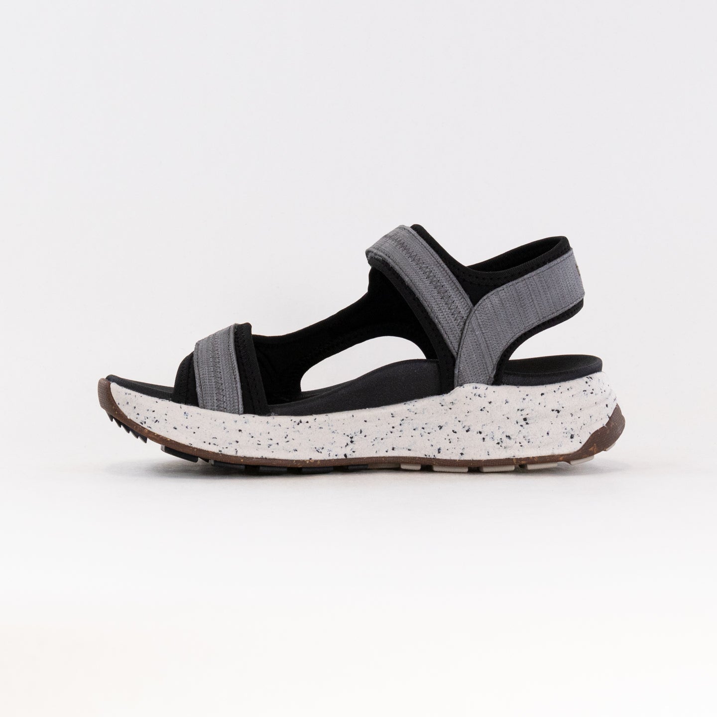 Women's Grey Embossed Taos Super Side Sandals - Water-Friendly & Functional