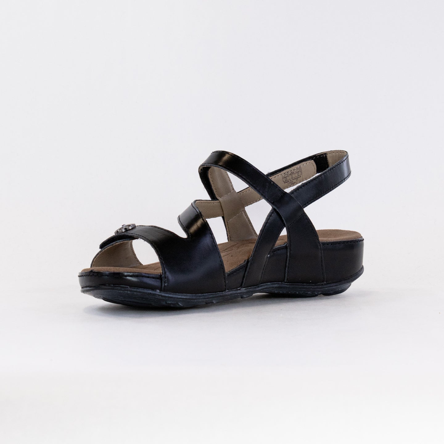 Women's Black Romika Fidschi 54 Sandals with Adjustable Straps