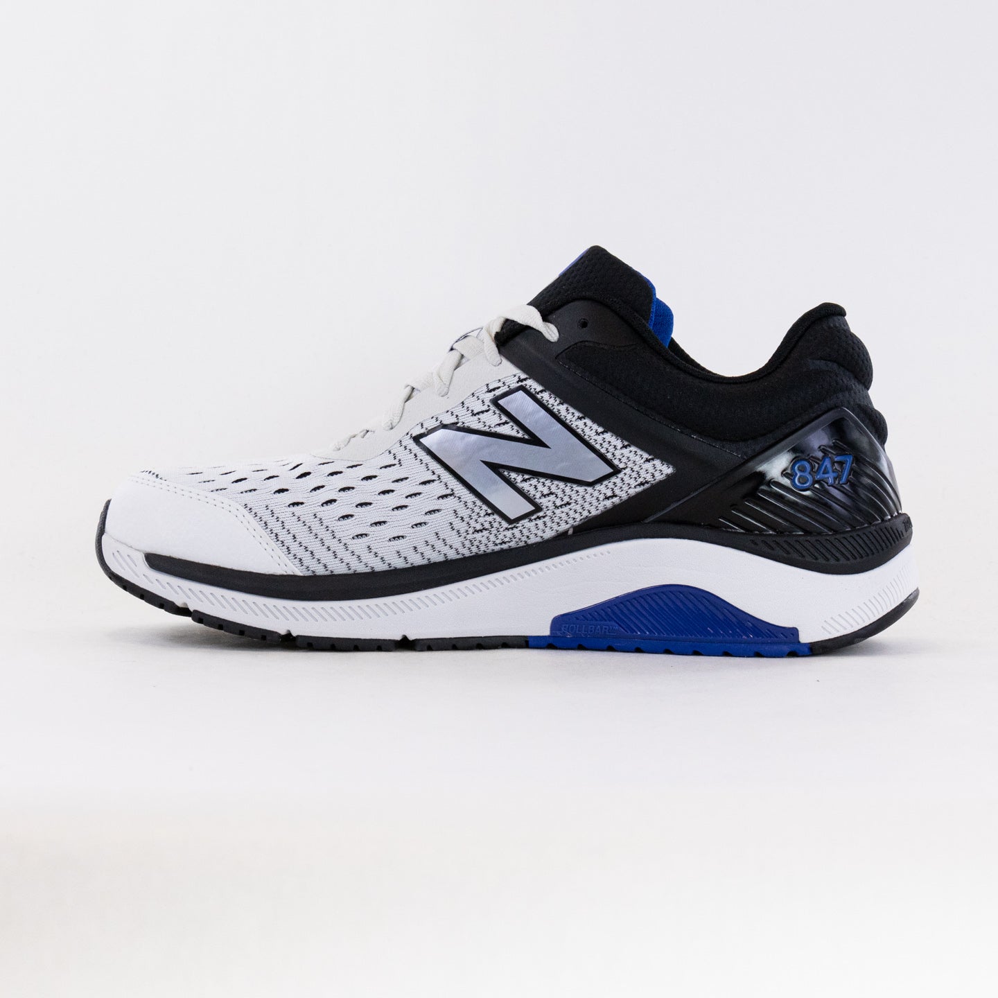 Men's New Balance 847V4 Walking Shoes in White and Blue Color Combination
