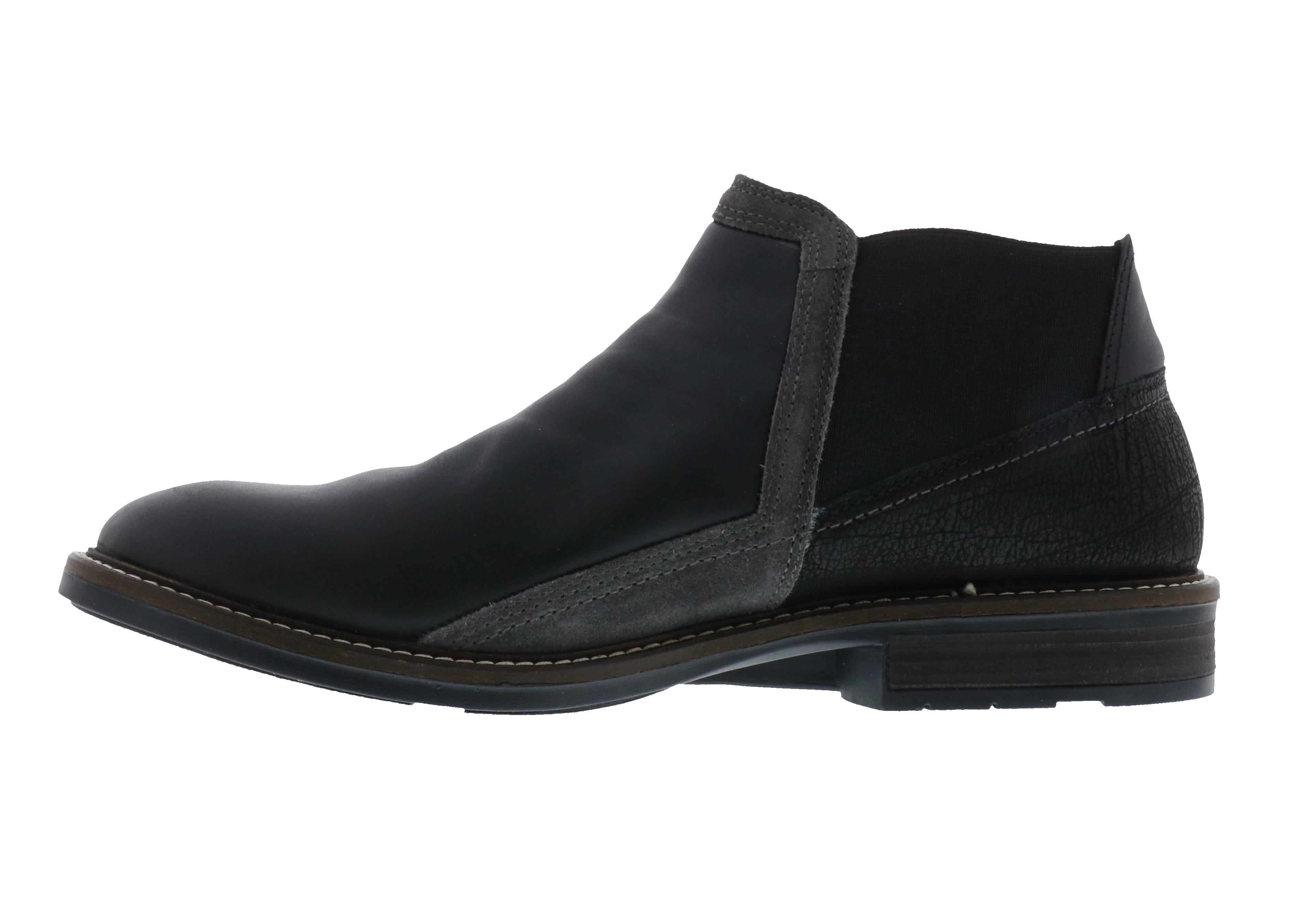 Naot Men's Black Grey Combo Stylish Ankle Business Boots
