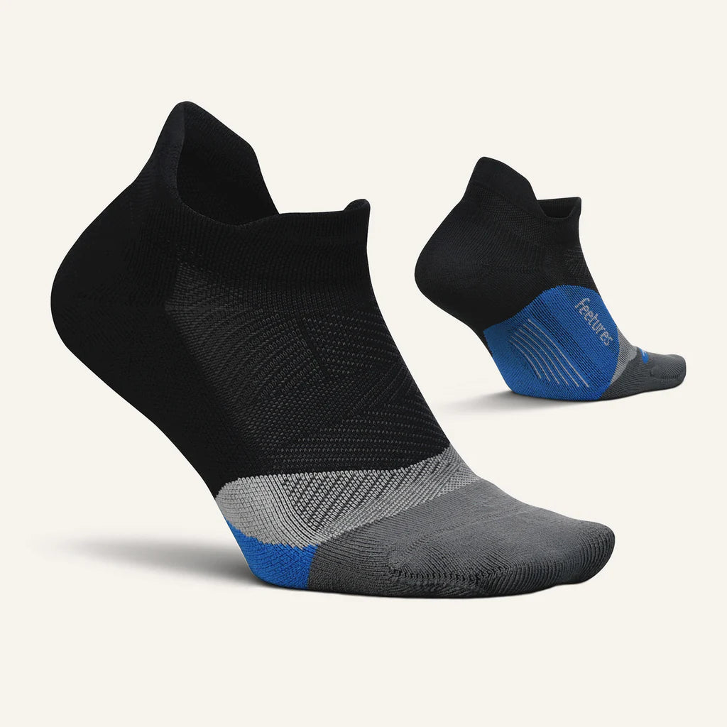 Feetures Elite Light Cushion No Show Tab Socks in Tech Blue Color