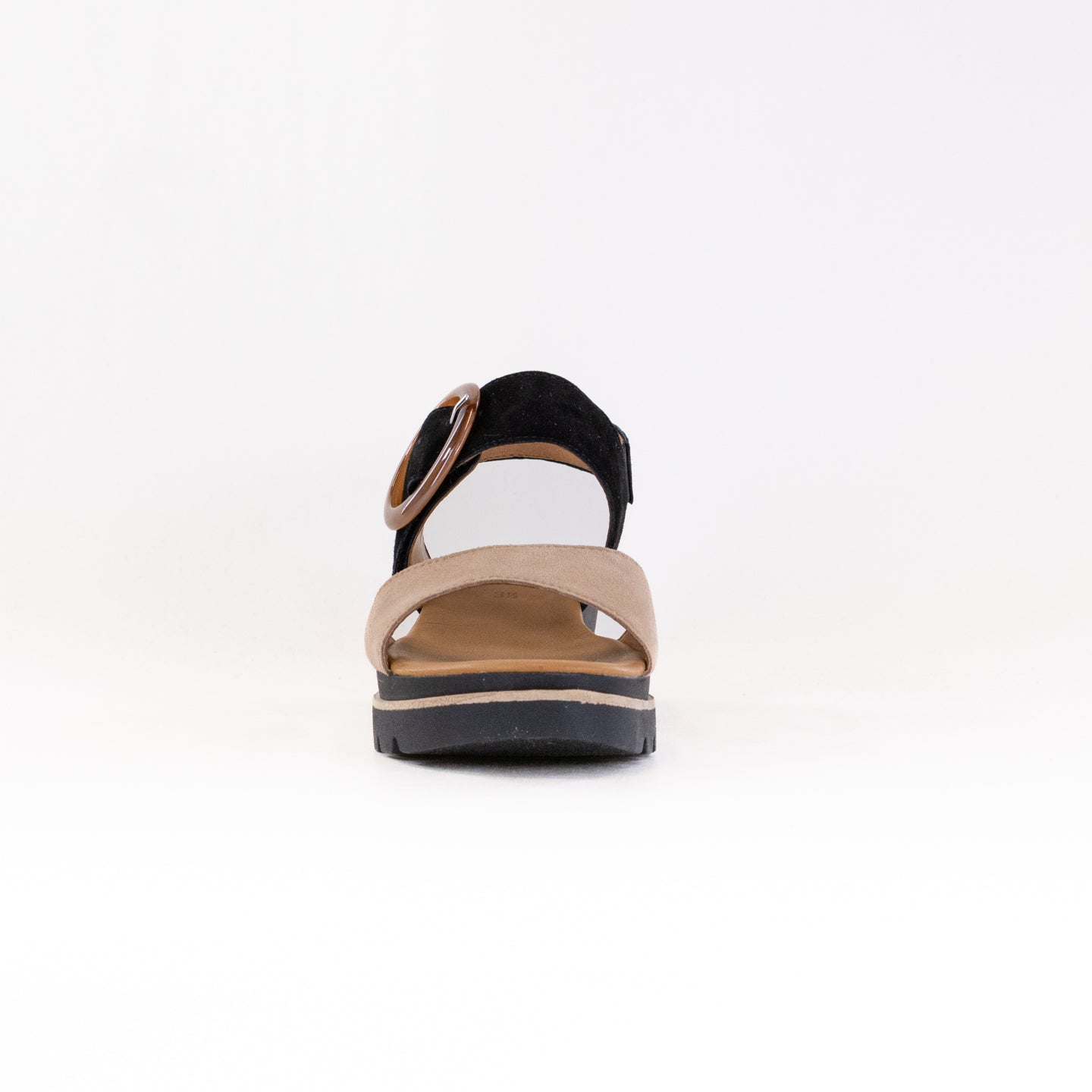 Women's Gabor 64.645 Caramel/Black Stylish Leather Sandals