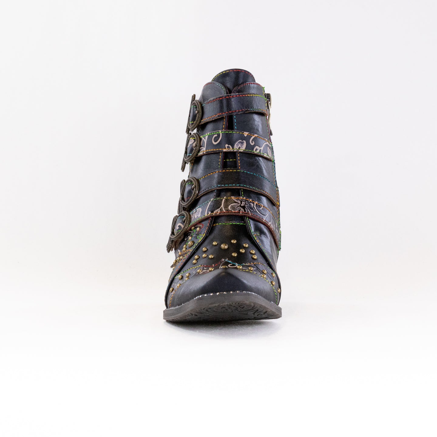 Spring Step L'Artiste Rodeha Women's Western Style Black Leather Booties