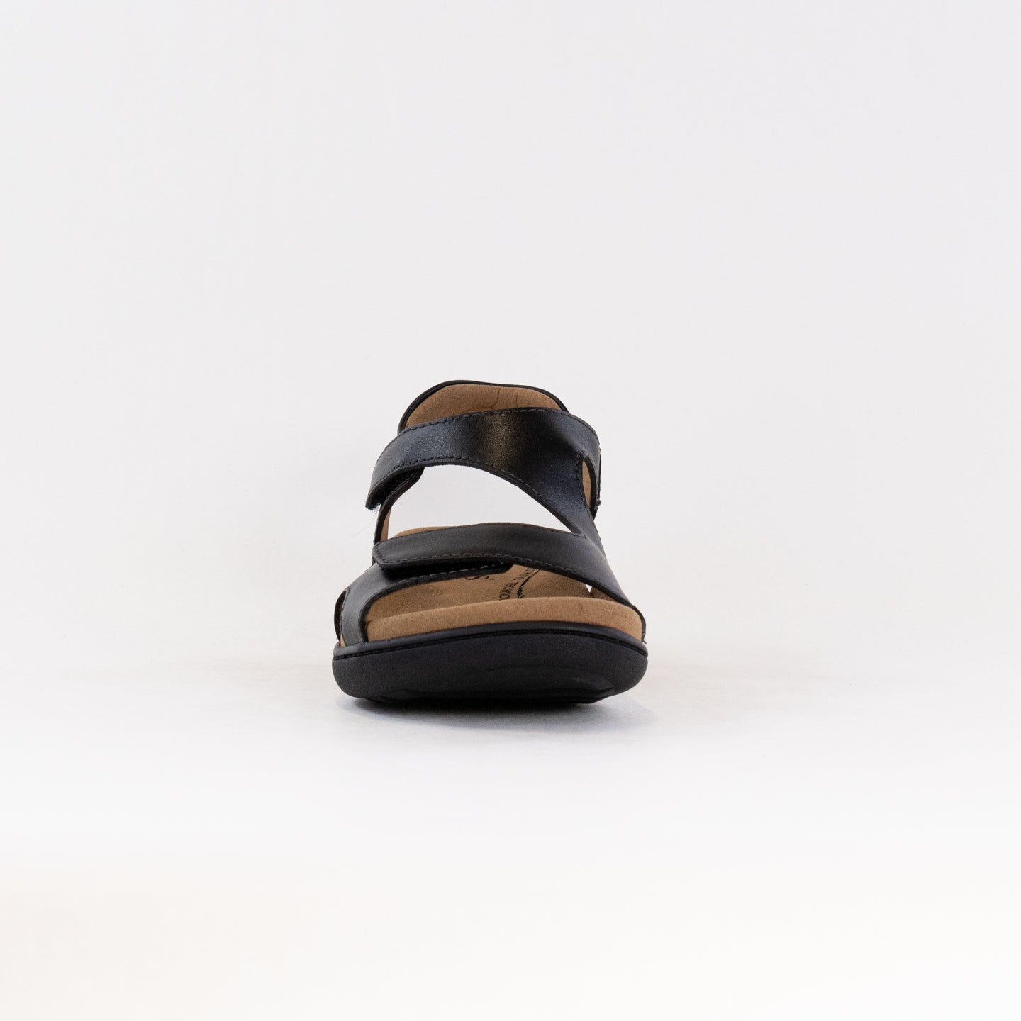 Taos Women's Serene Black Leather Comfortable Low Wedge Shoes