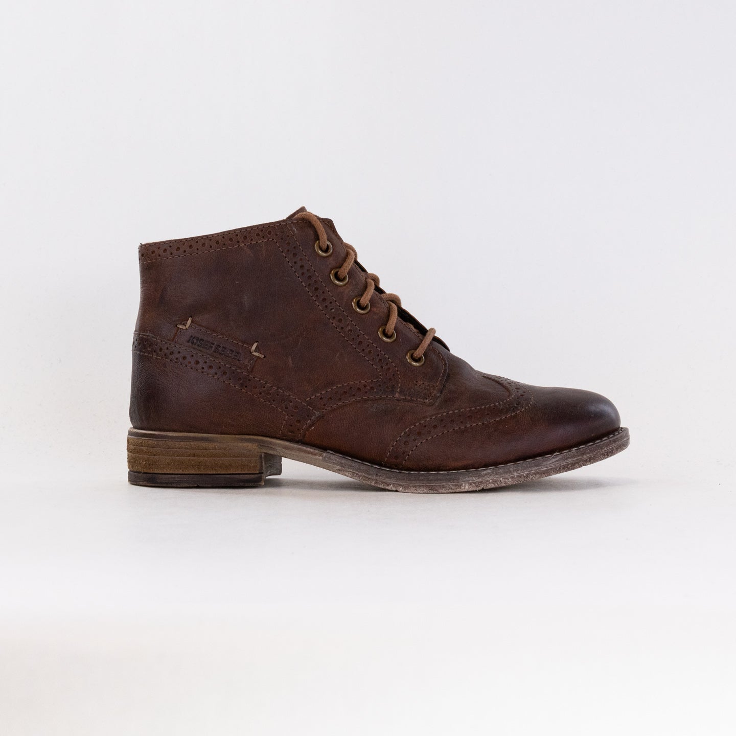Josef Seibel Women's Sienna 74 Camel Full - Grain Leather Wingtip Boots