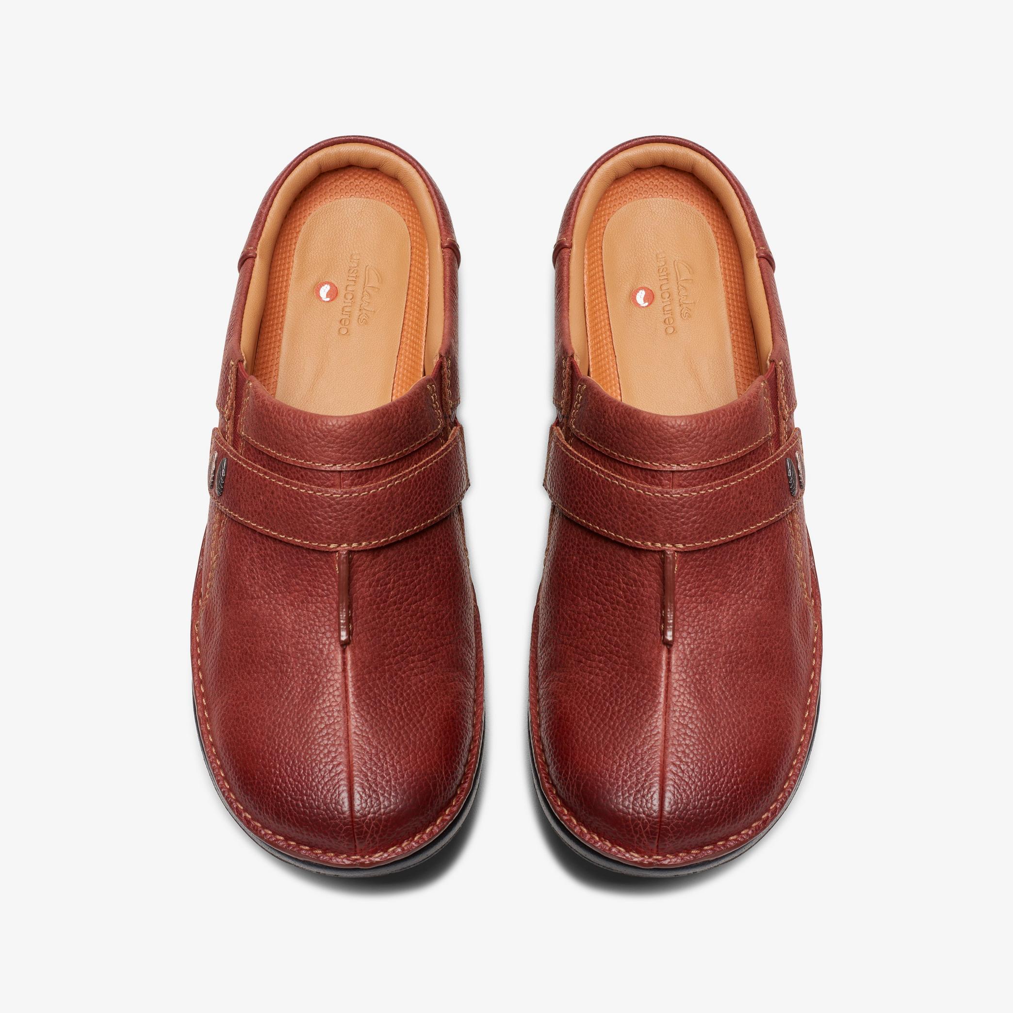 Clark's Women's Unstructured® Chestnut Leather Mule - Un Loop Ease