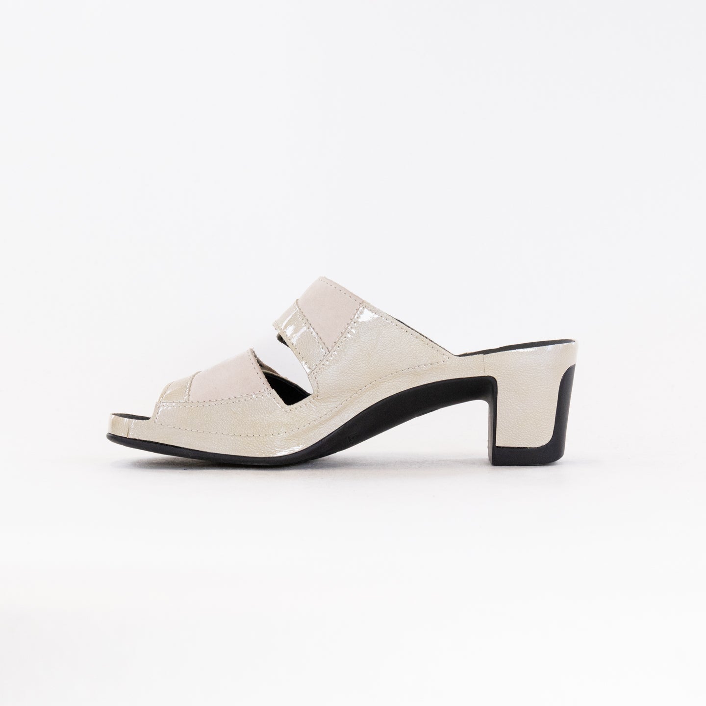 Women's Vital Joy Mule Sandals in Apache Cream Nubuck and Patent Leather Style