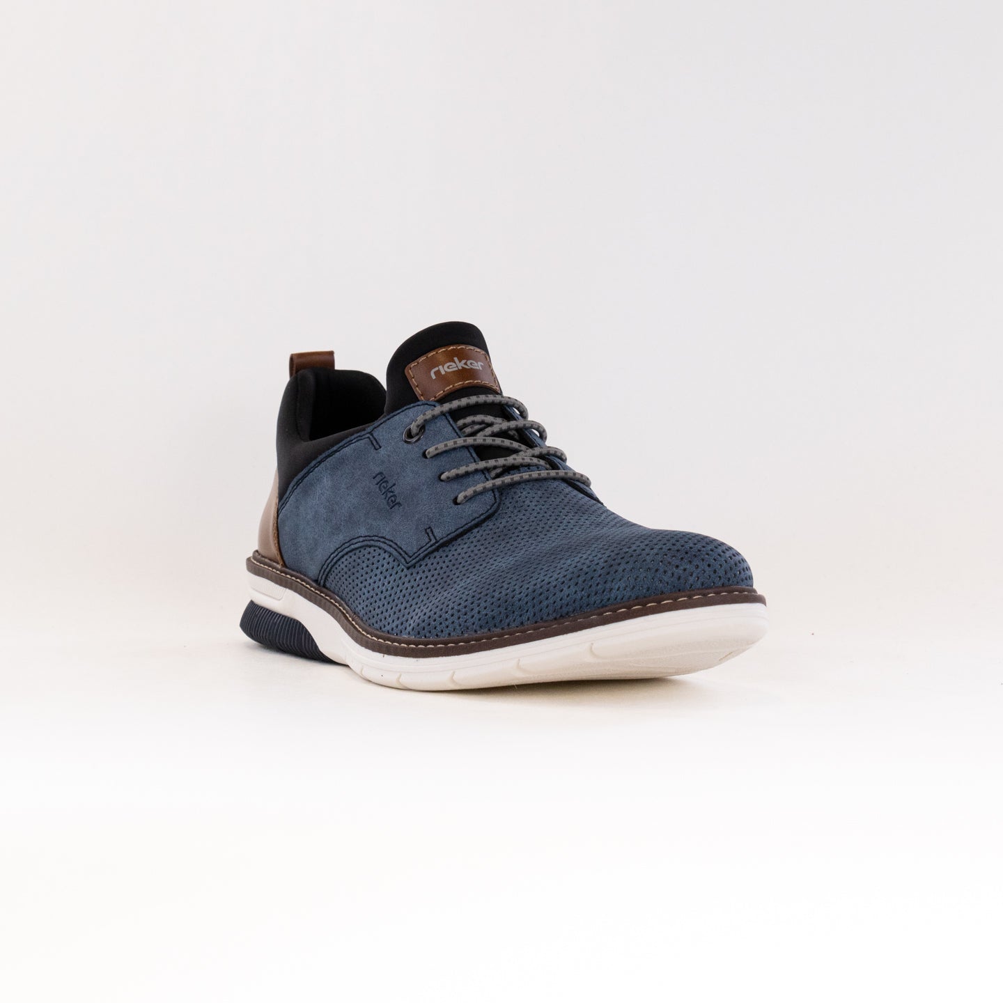 Rieker Men's Dustin 50 Oxford Shoes in Baltic, Armaretto, and Black