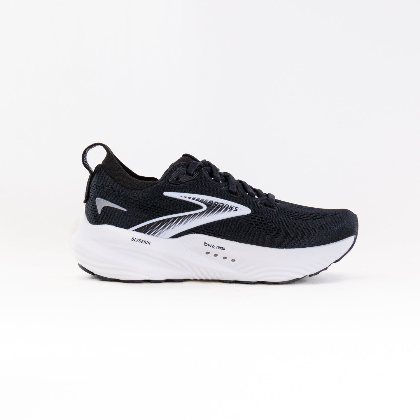 Women's Brooks Glycerin 22 Running Shoes - Stylish Black/Grey/White