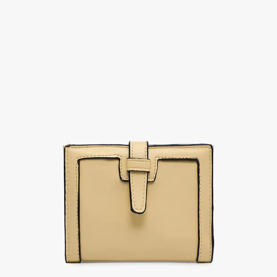 Jen & Co Riley Bessie Vegan Leather Canvas Wallet with Slip Closure