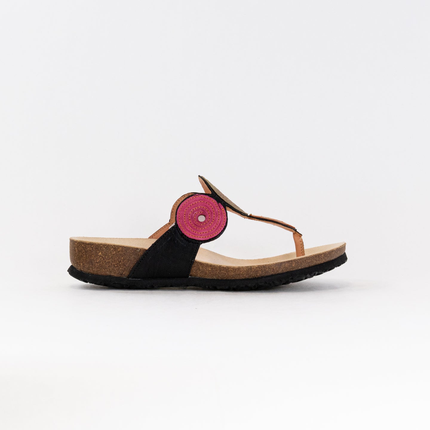 Black Combo Women's Think Julia 372 Sandals with Sustainable Design