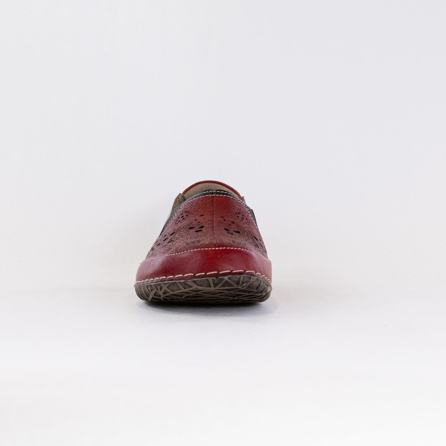 Spring Step L'Artiste Women's Libora Red Leather Loafers - Fashionable Hand - Painted Footwear