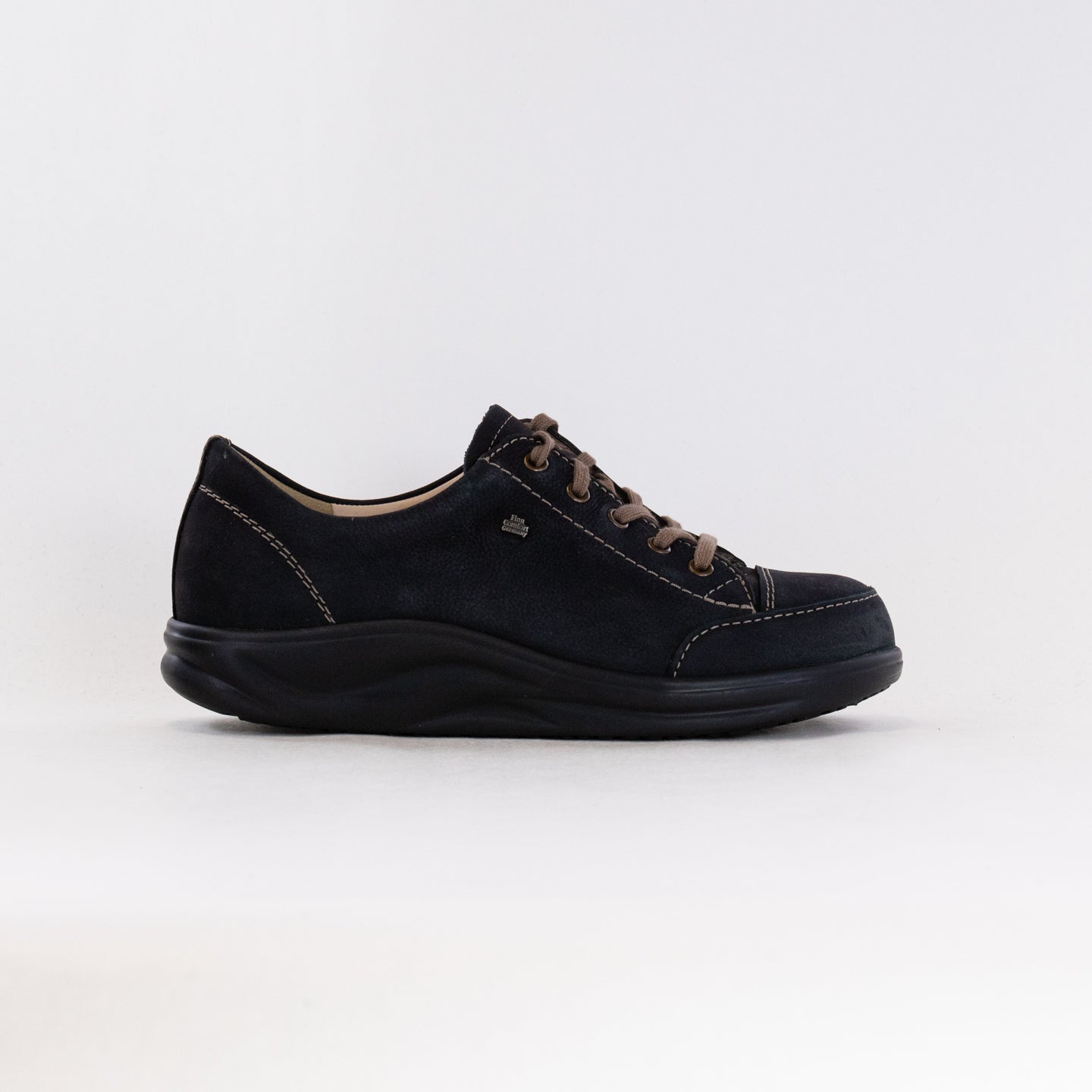 Finn Comfort Women's Ikebukuro Black Leather Lace - Up Comfortable Walking Shoes