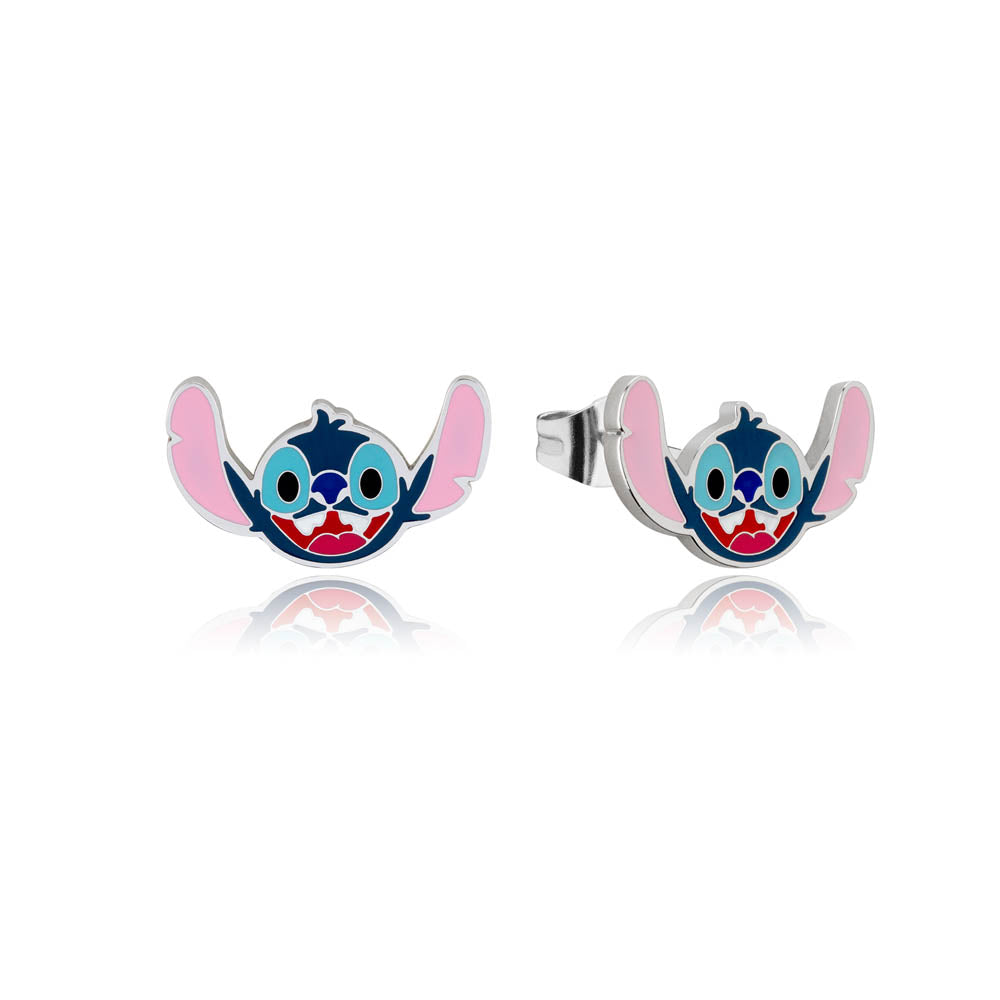 Disney Stainless Steel Stud Earrings Featuring Stitch Character