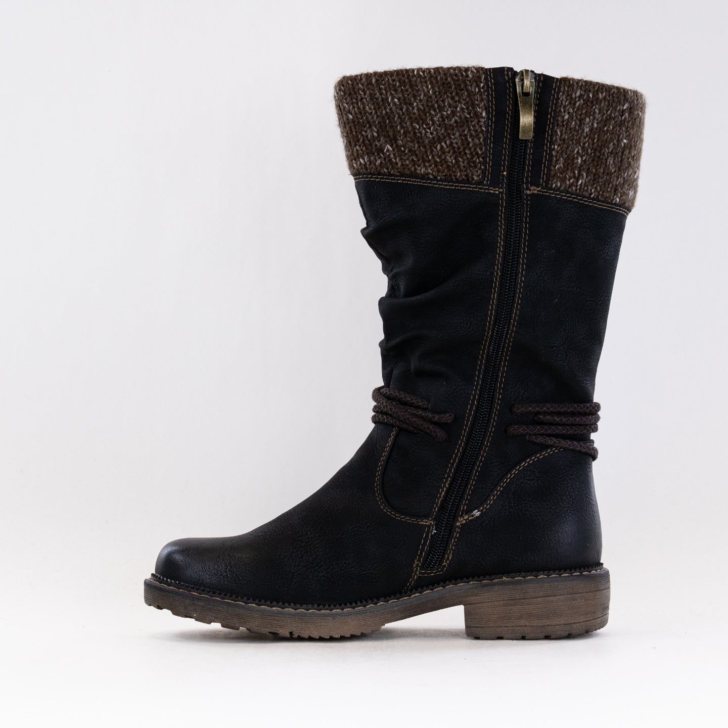 Women's Spring Step Acaphine Pull - on Water - Resistant Boots in Classic Black