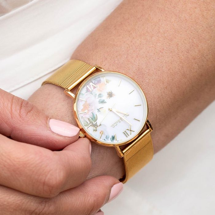 Ellis & Co's Calming 'Iris' Watch with Gold - Toned Design