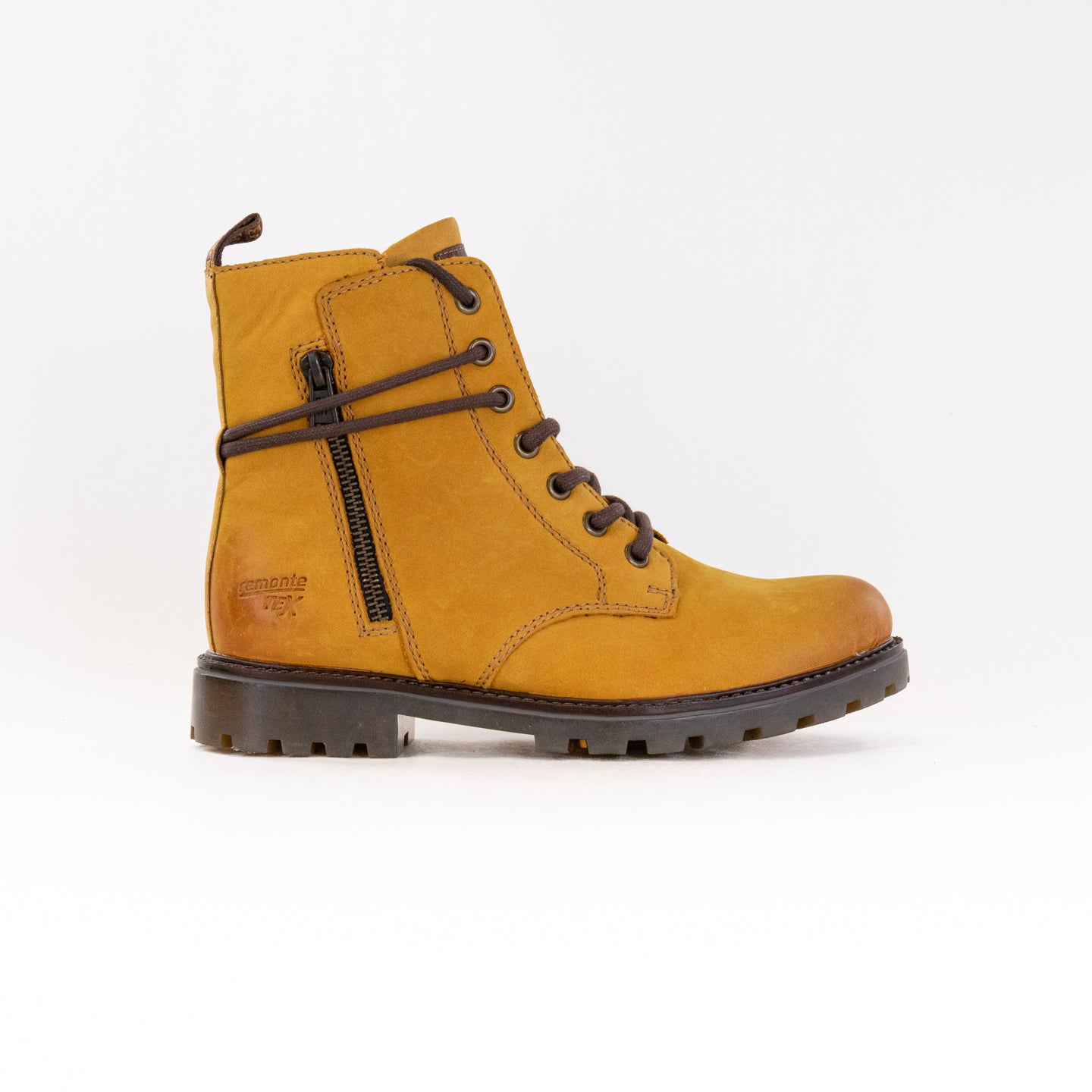 Remonte Women's D8473-68 Yellow Lug Bottom Booties