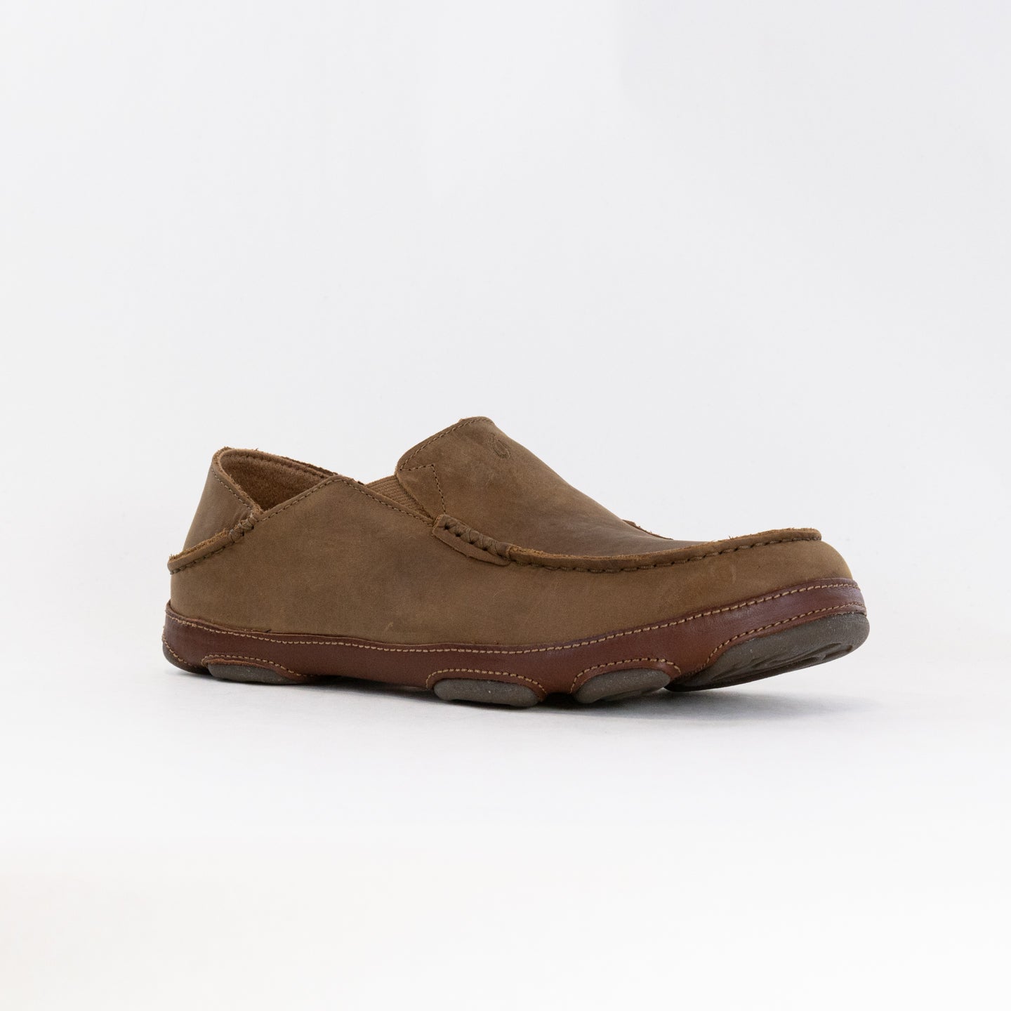Olukai Men's Moloa Leather Shoes in Ray/Toffee Color Scheme