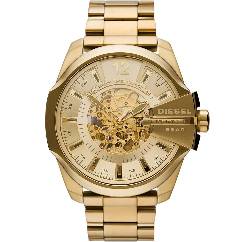 Diesel DZ7456 Mega Chief Automatic Mens Watch with Gold - Plated Finish