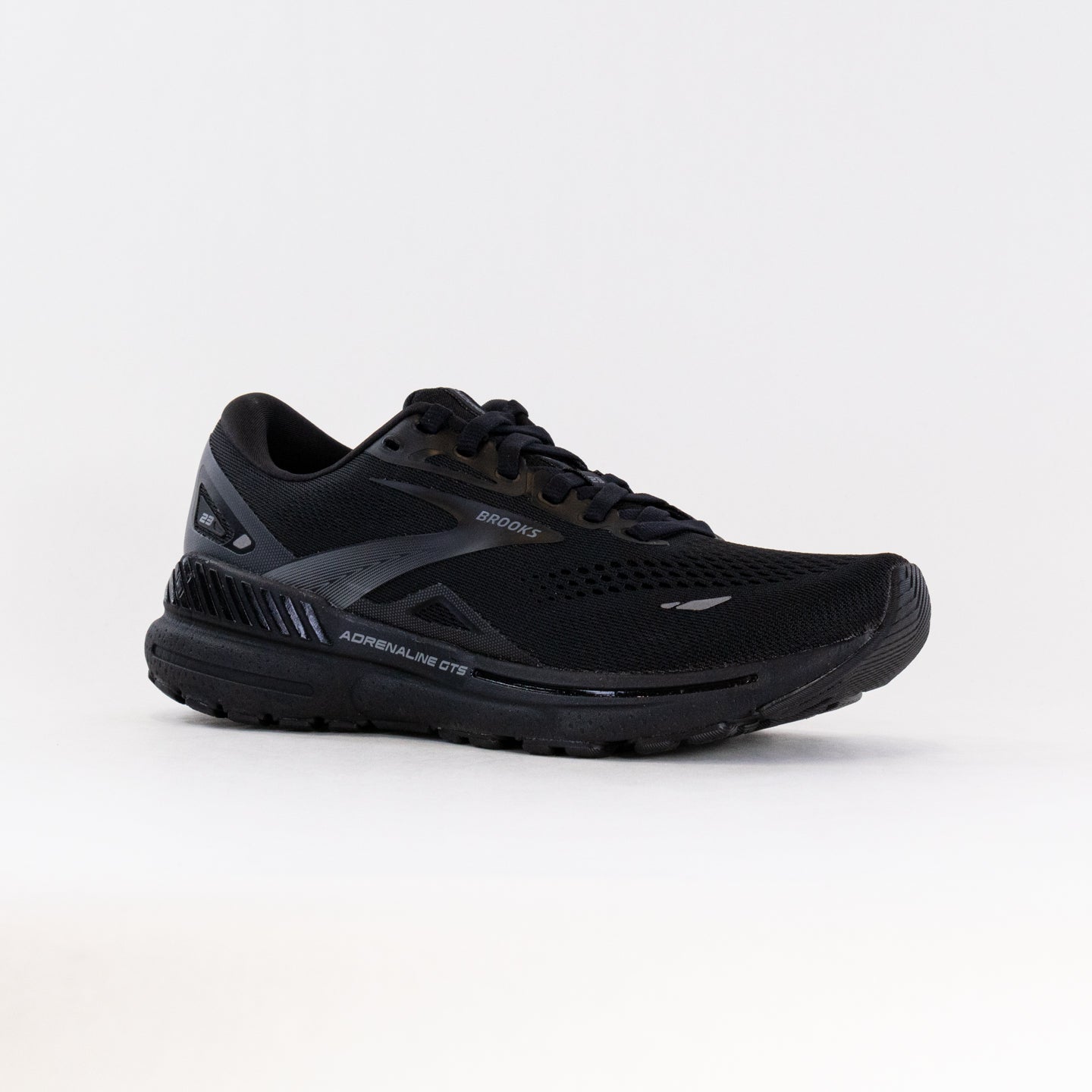 Women's Brooks Adrenaline GTS 23 Running Shoes - Black/Black/Ebony Colorway